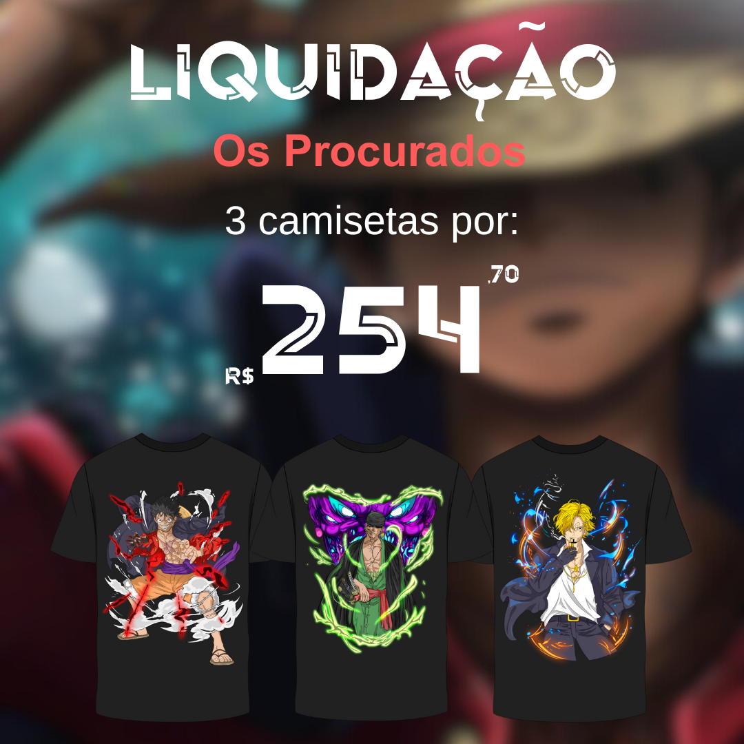 (LIQUIDAÇÃO) Os Procurados - Luffy, Zoro e Sanji