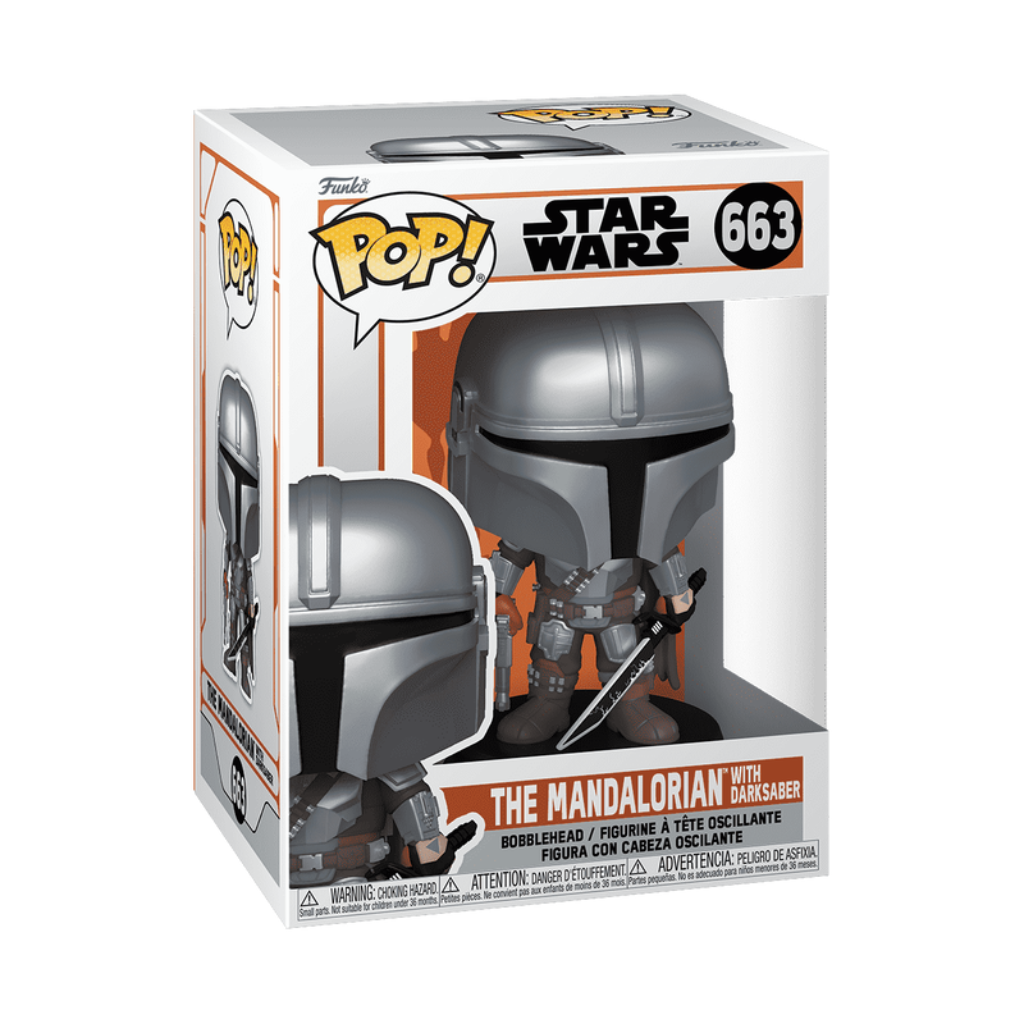 Funko Pop Star Wars The Mandalorian With Darksaber 663