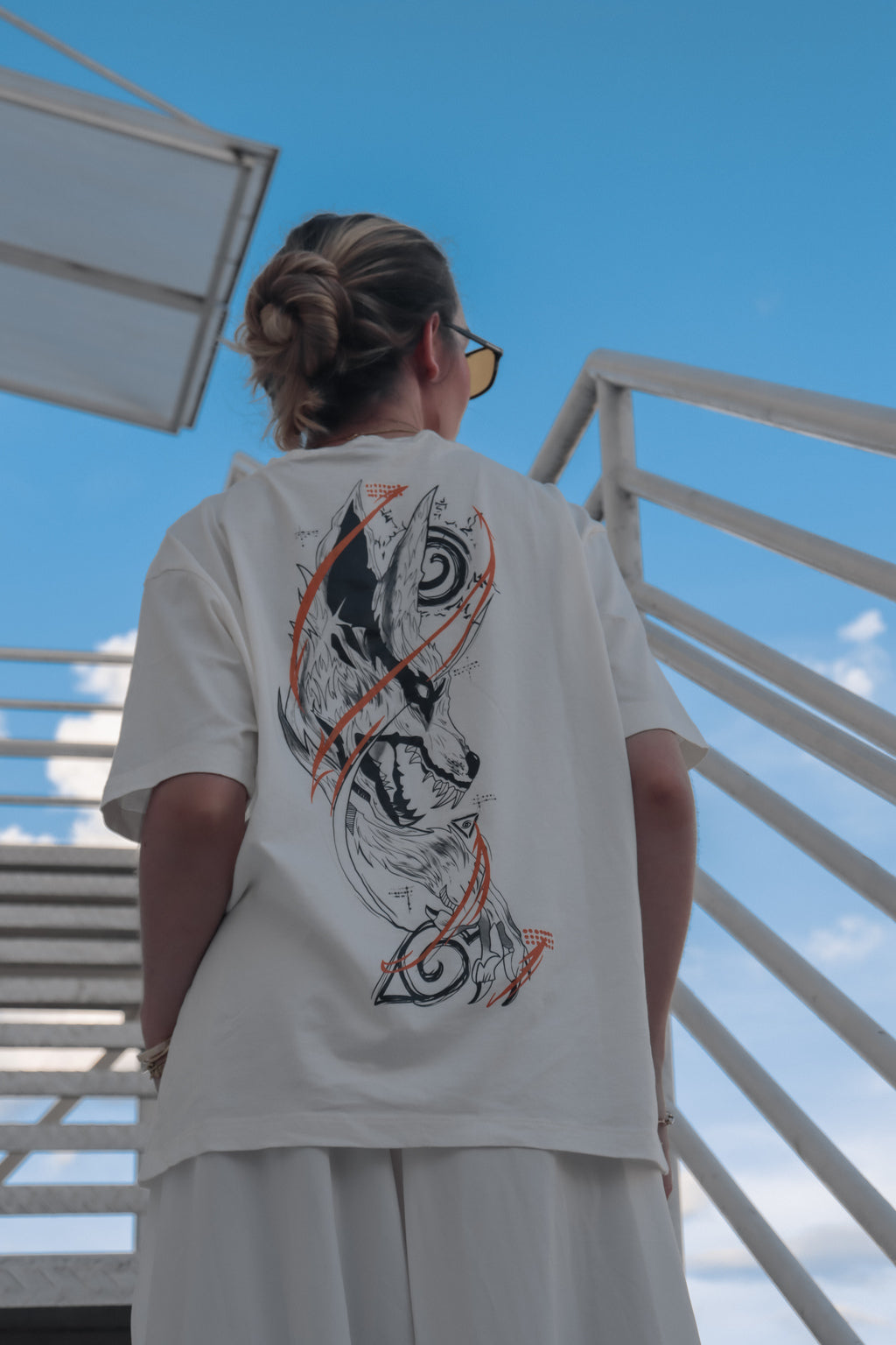 Camiseta Off White Unissex Boxy Oversized Kurama