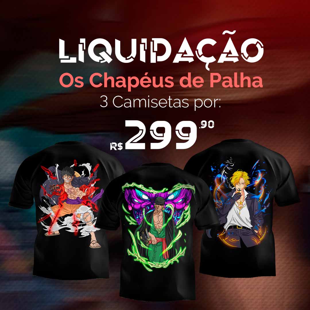 (LIQUIDAÇÃO) Os chapéus de palha - luffy, Zoro e Sanji