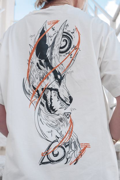 Camiseta Off White Unissex Boxy Oversized Kurama